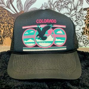 Vintage 1980’s Colorado Trucker Hat Black